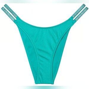 S M XL XXL Victoria's Secret Swim Shine Strap Brazilian Bikini Bottom Capri Sea